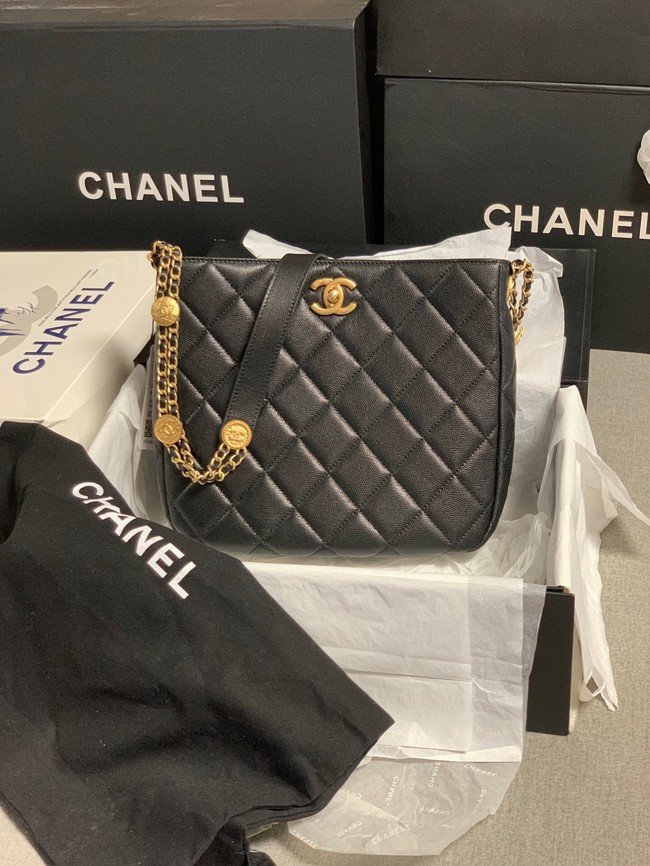 Chanel SMALL SHOPPING BAG AS3400 black