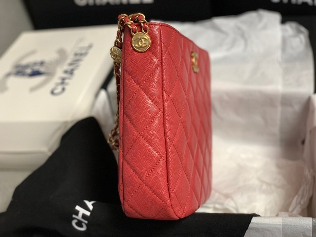 Chanel SMALL SHOPPING BAG AS3400 red