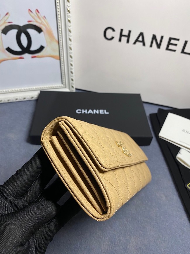 Chanel Calfskin Leather & Gold-Tone Metal AP2740 beige