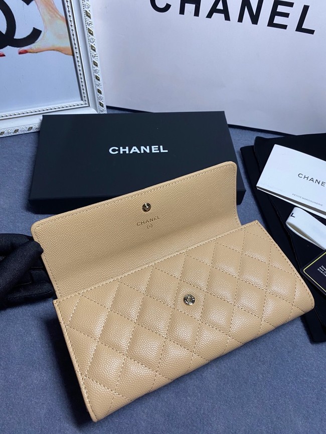 Chanel Calfskin Leather & Gold-Tone Metal AP2740 beige