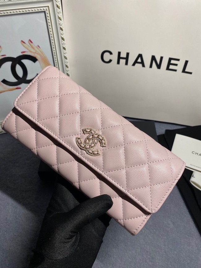 Chanel Calfskin Leather & Gold-Tone Metal AP2740 pink