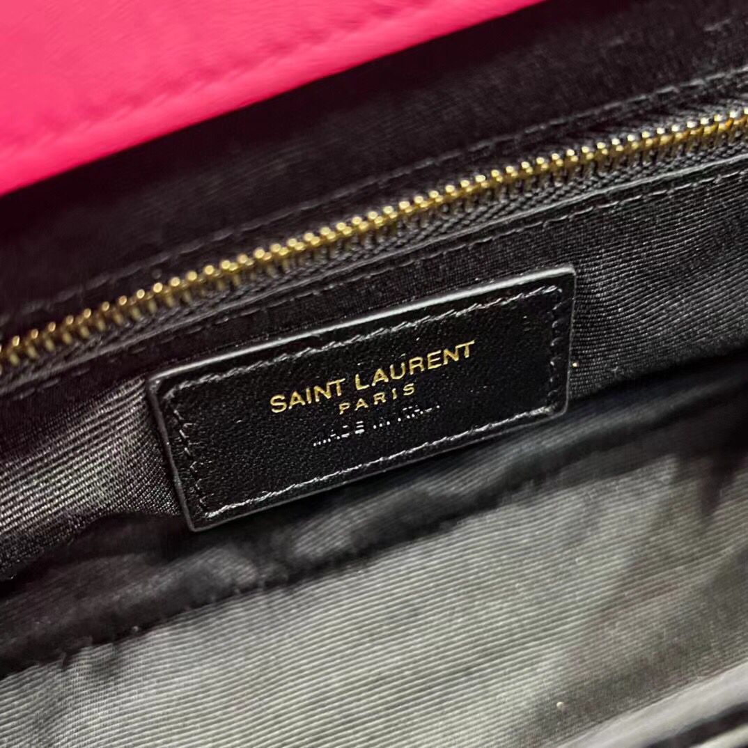 SAINT LAURENT JAMIE MEDIUM CHAIN BAG CARRE RIVE GAUCHE IN LAMBSKIN AND SUEDE 515821 ROSE