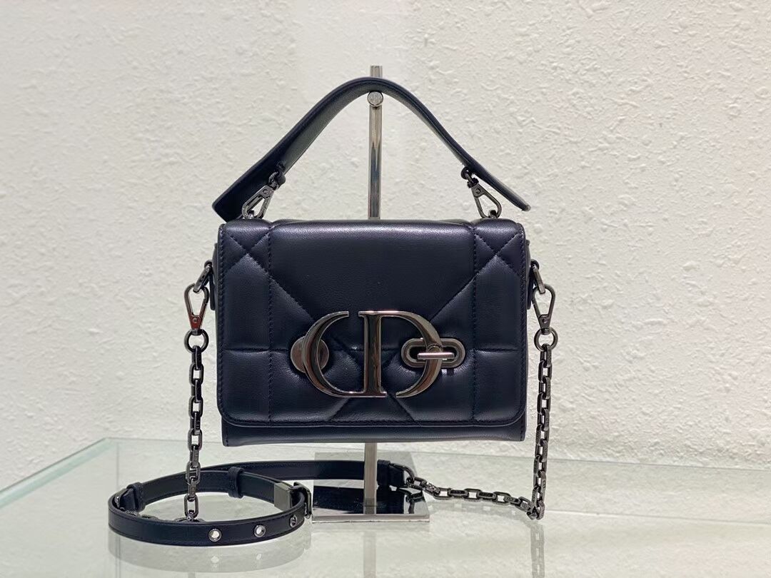 DIOR 30 MONTAIGNE BOX BAG WITH HANDLE Black Maxicannage Lambskin M9218B