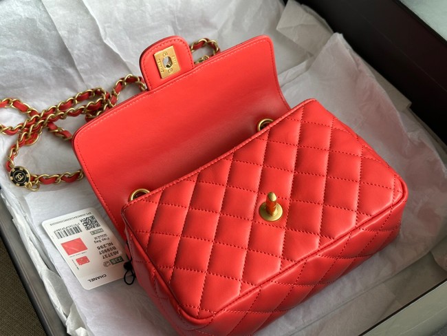 CHANEL MINI FLAP BAG AS3737 red