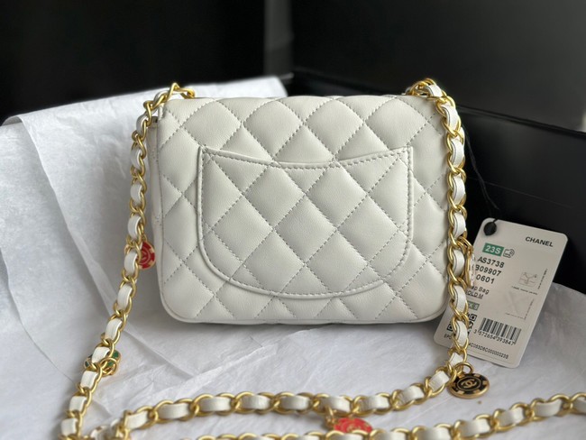 CHANEL MINI FLAP BAG AS3736 white