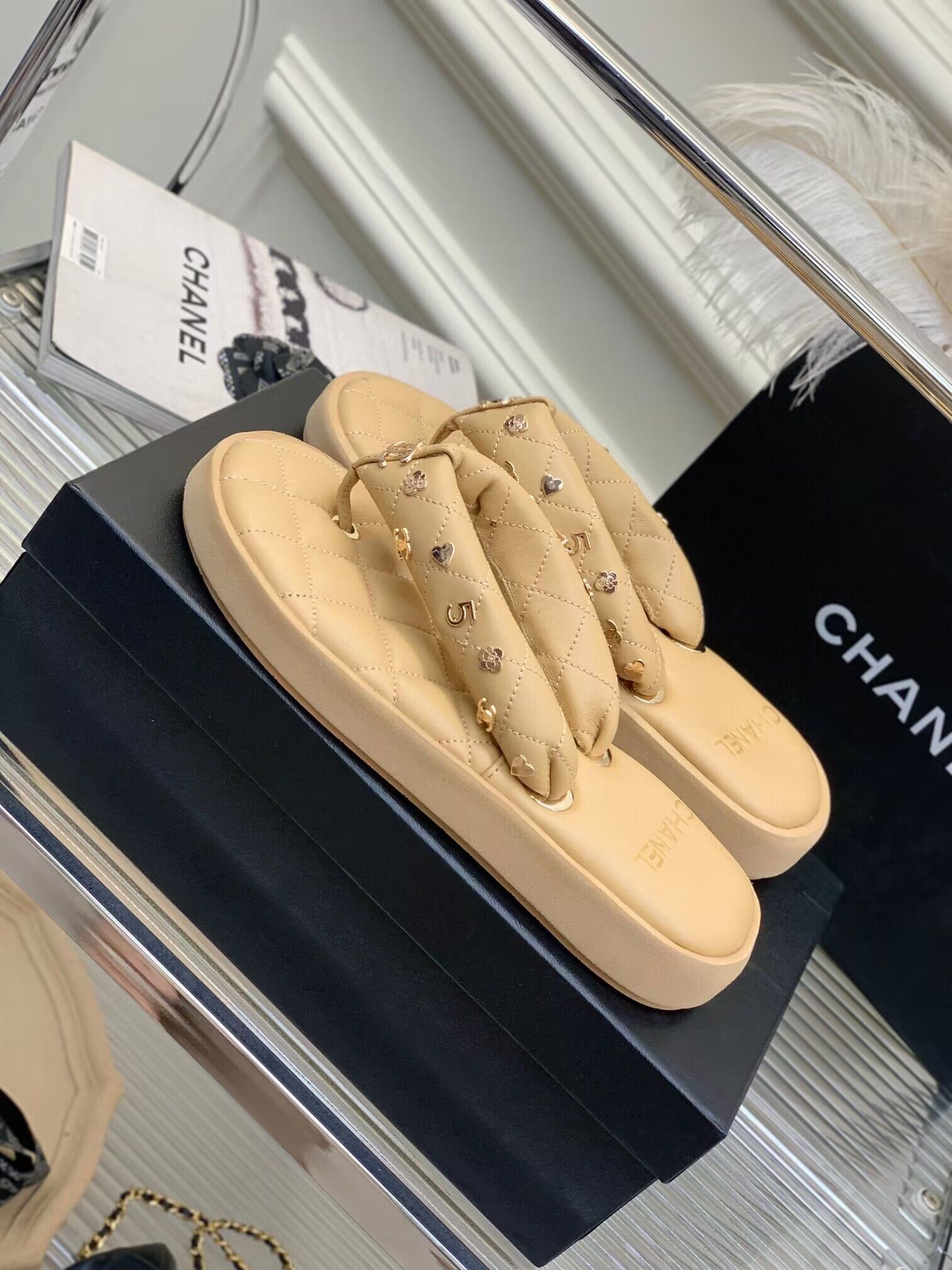 Chanel slippers CS39621 Apricot