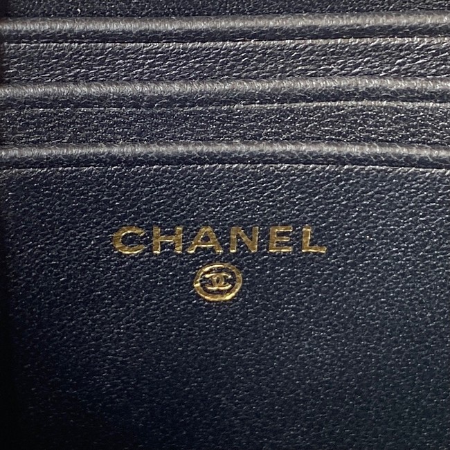 Chanel CLUTCH WITH CHAIN Lambskin & Gold Metal AP3243 BLACK