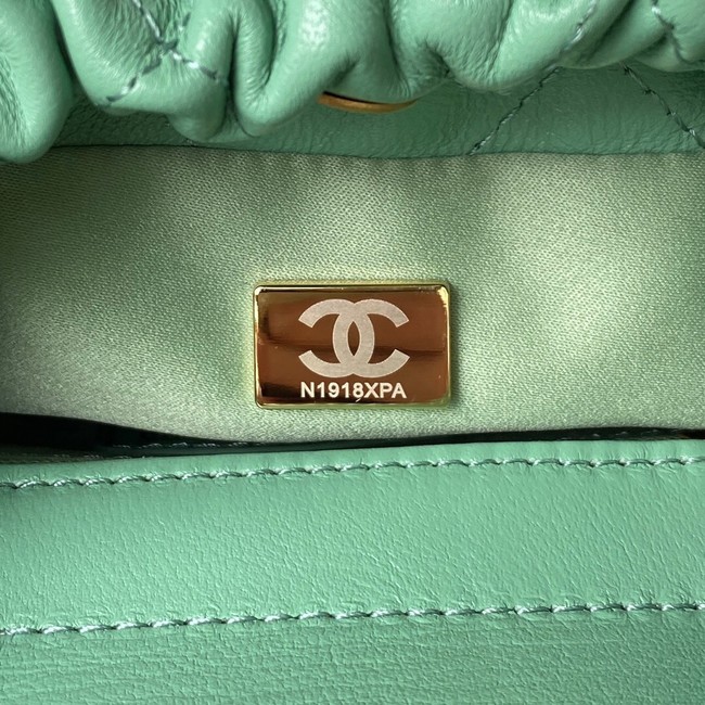 Chanel SMALL BUCKET BAG AS3793 Light Green