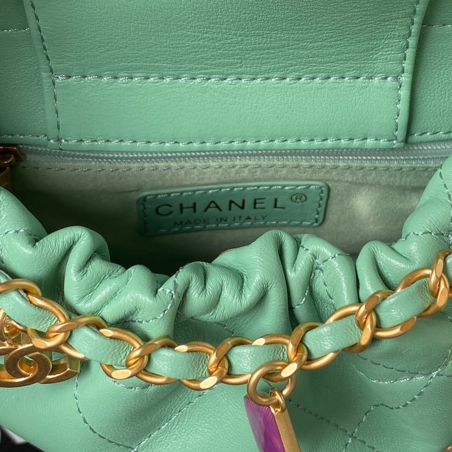 Chanel SMALL BUCKET BAG AS3793 Light Green