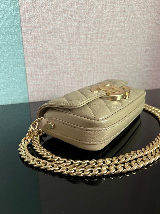 Chanel MINI FLAP BAG Lambskin & Gold-Tone Metal AS3207 khaki