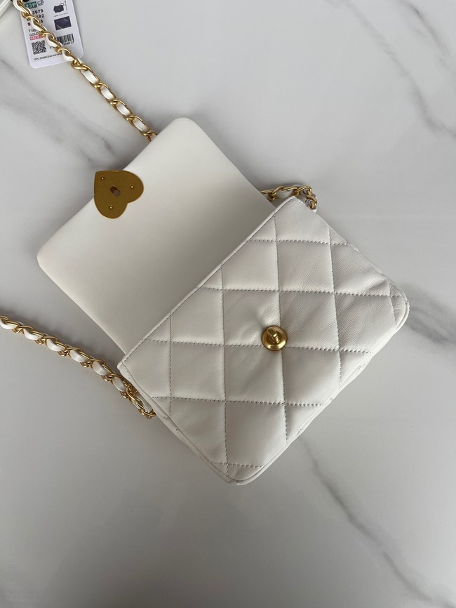 Chanel MINI FLAP BAG AS3979 white