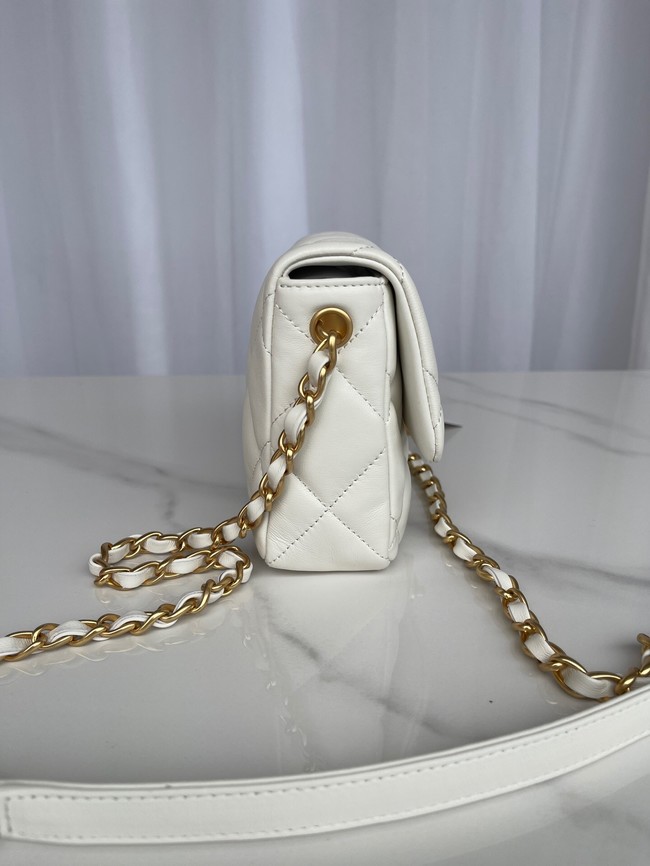 Chanel MINI FLAP BAG AS3979 white