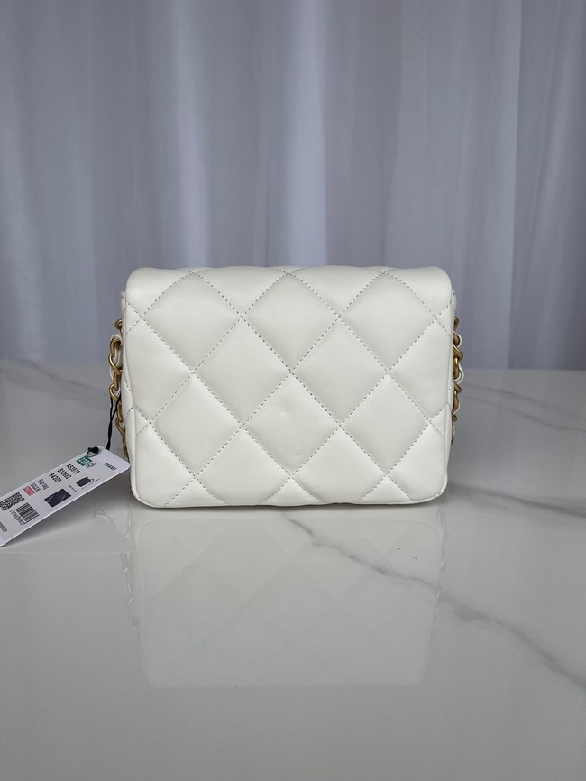 Chanel MINI FLAP BAG AS3979 white