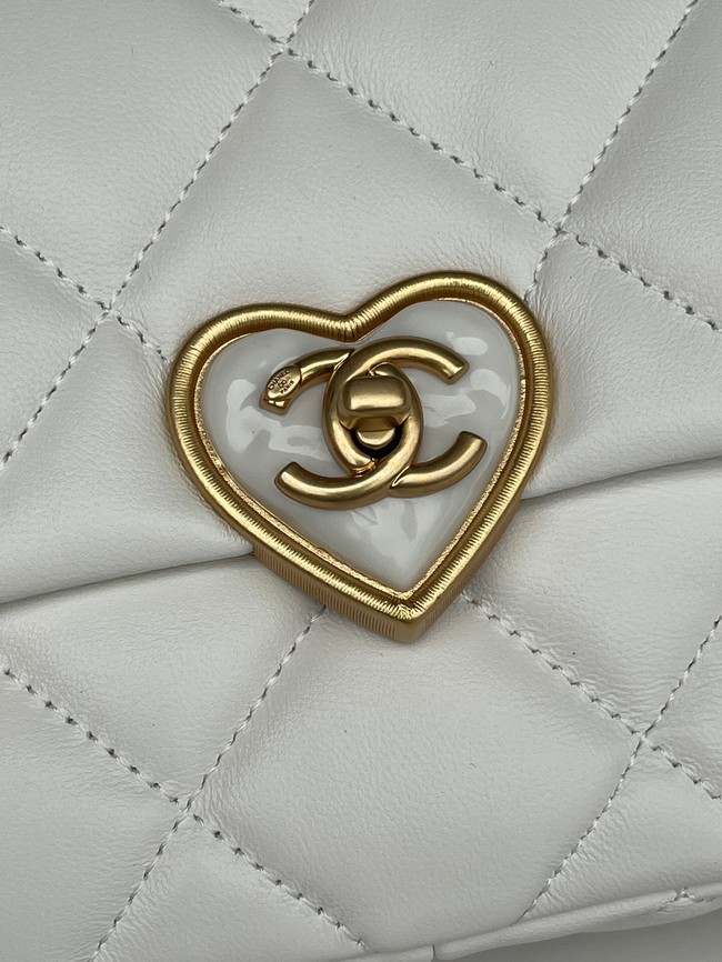 Chanel MINI FLAP BAG AS3979 white