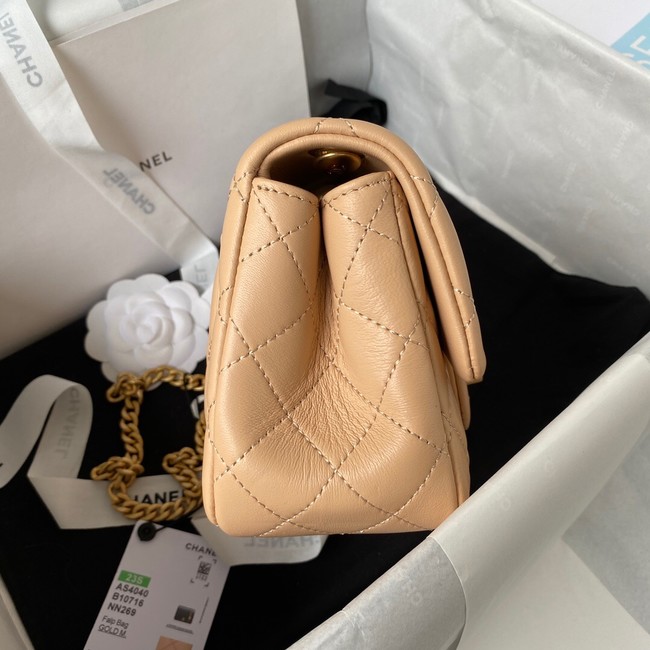 Chanel MINI FLAP BAG AS4040 apricot