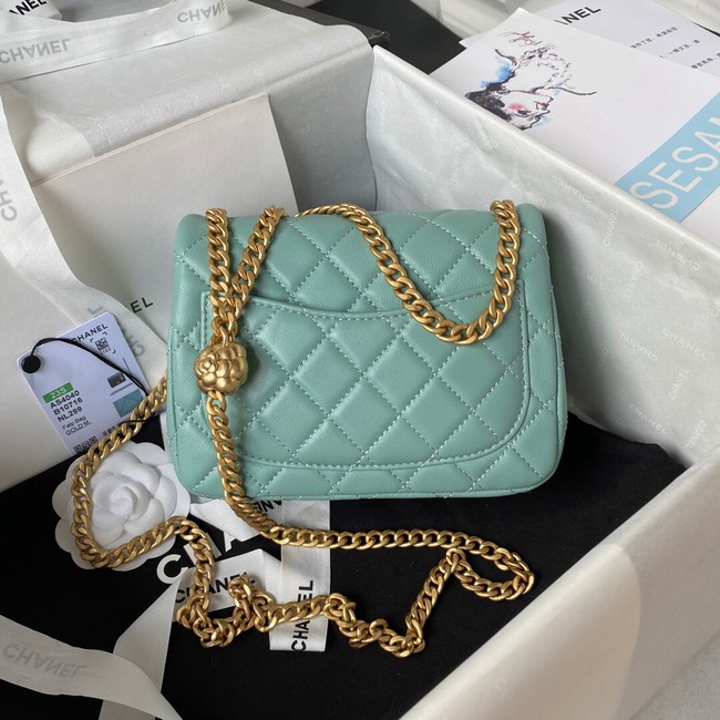 Chanel MINI FLAP BAG AS4040 light blue