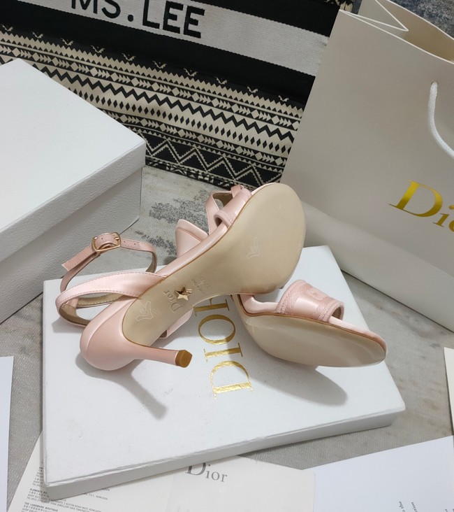 Dior DWAY HEELED SANDAL Embroidered Satin and Cotton 93284-4