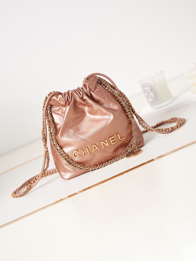 CHANEL 22 MINI HANDBAG AS3980 Copper