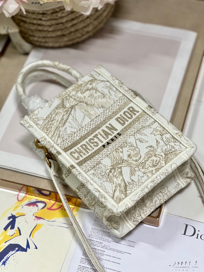 MINI DIOR BOOK TOTE PHONE BAG Embroidery S5555CES-1