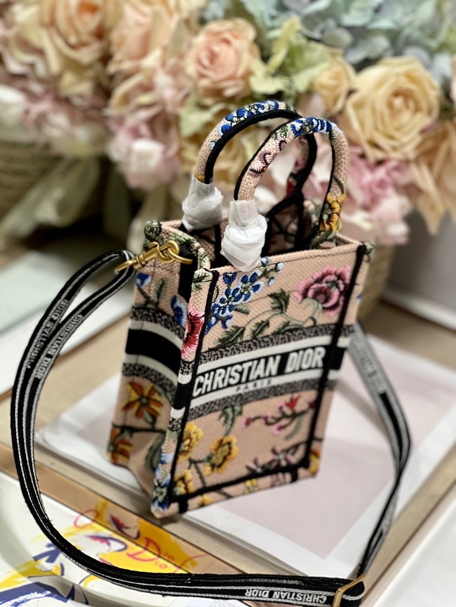 MINI DIOR BOOK TOTE PHONE BAG Embroidery S5555CES-4