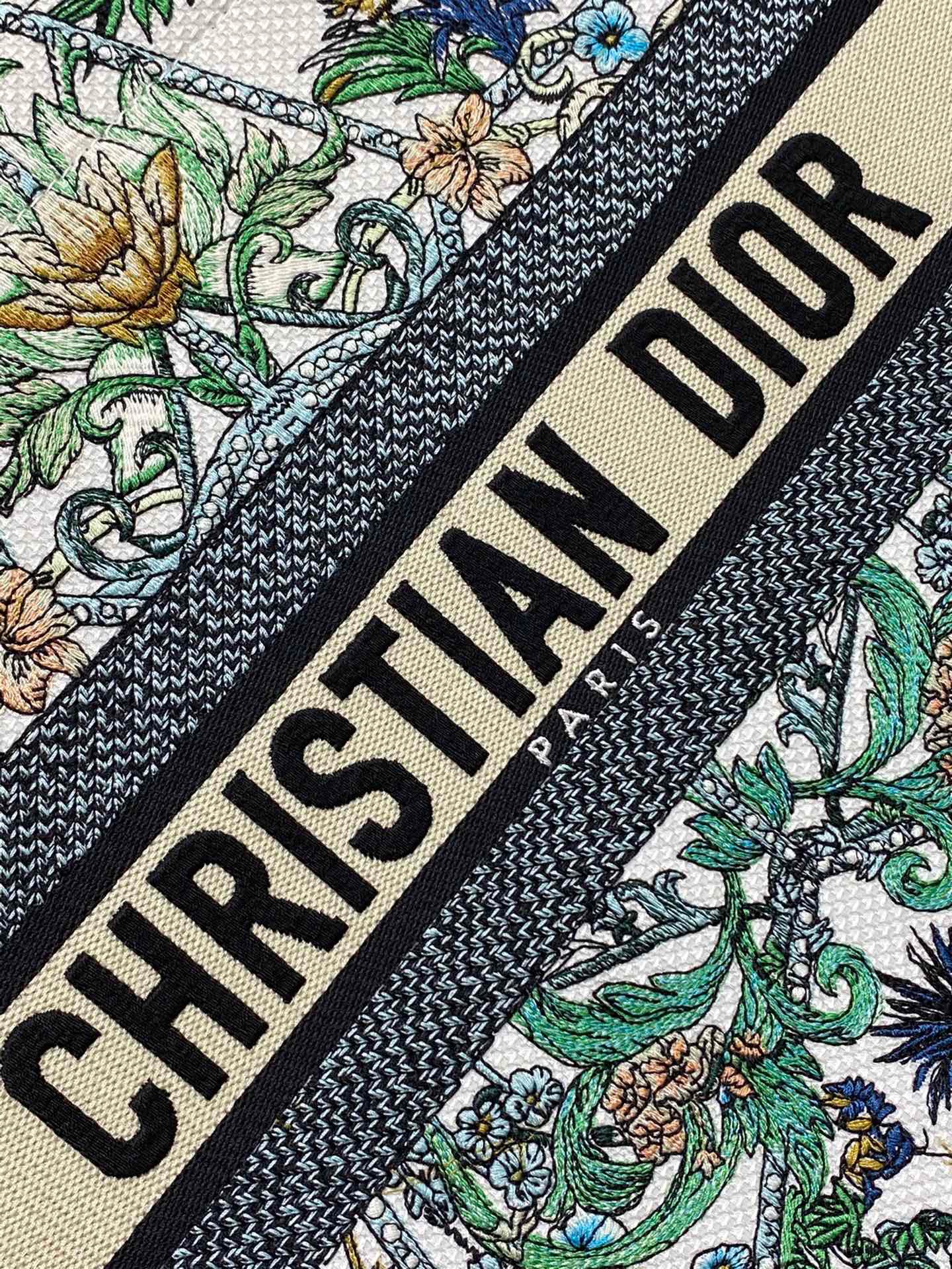 MEDIUM DIOR BOOK TOTE White Multicolor Etoile de Voyage Embroidery M1296ZEBN