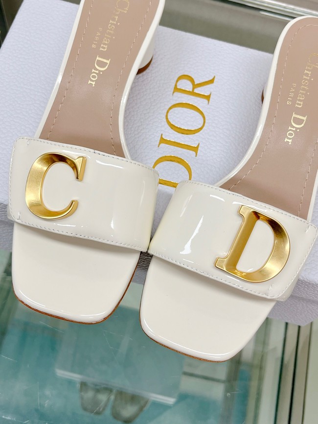 CEST DIOR HEELED SLIDE Patent Calfskin 93449-8