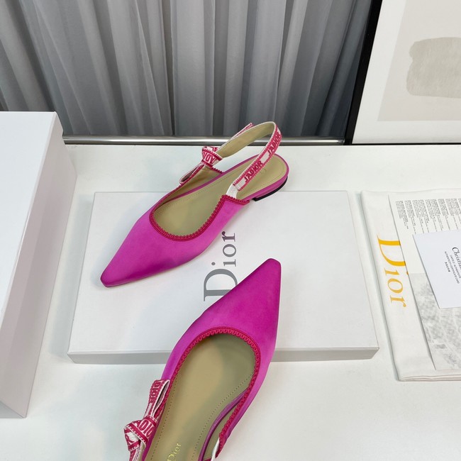 JADIOR SLINGBACK FLAT Embroidered Satin and Cotton 93500-4