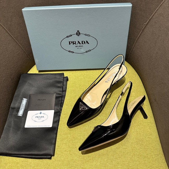 Prada Brushed leather slingback pumps 93512-1