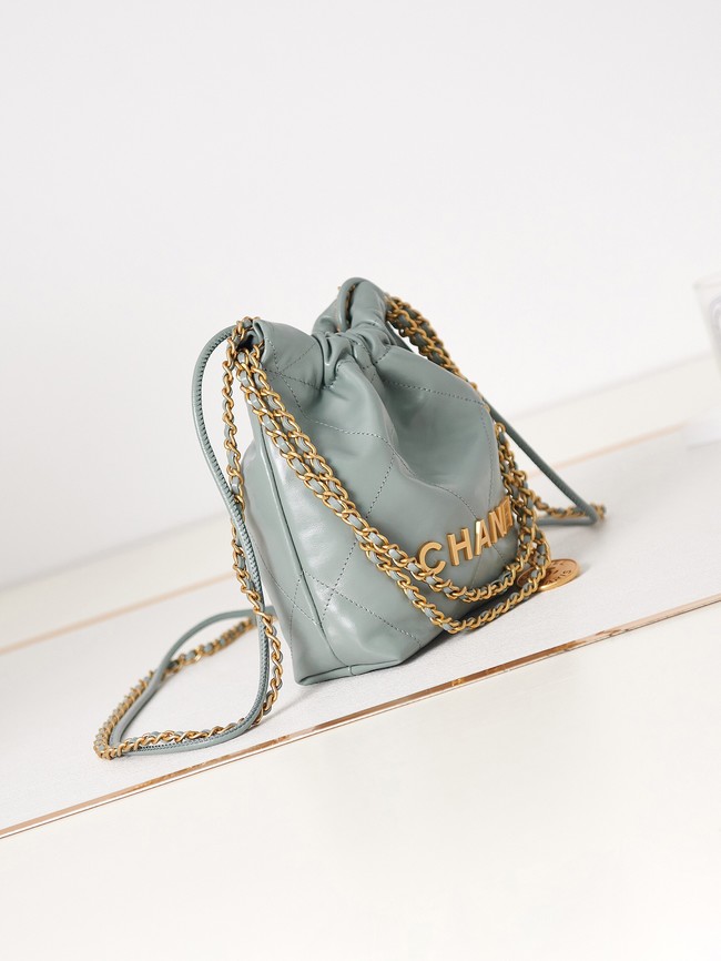 CHANEL 22 MINI HANDBAG AS3980 sky blue