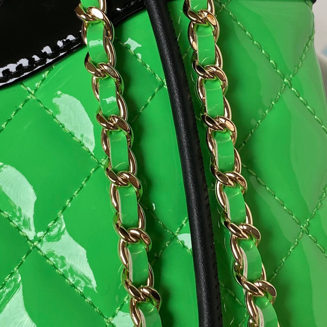 CHANEL 31 MINI SHOPPING BAG AS4133 green & Black