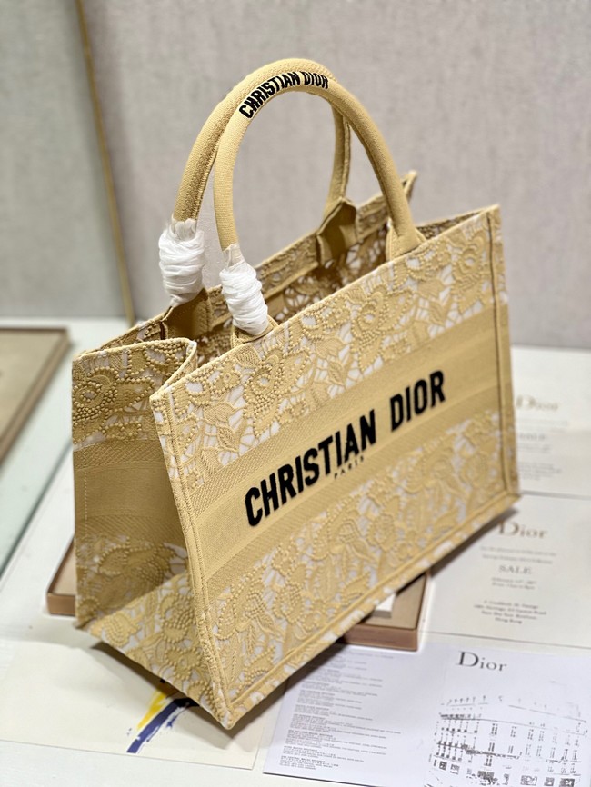 MEDIUM DIOR BOOK TOTE D-Lace Embroidery M1296ZE-5