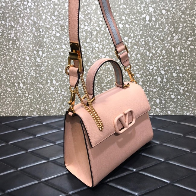 VALENTINO VSLING small Grain calf leather Shoulder bag WB0F53 Cinnamon Pink