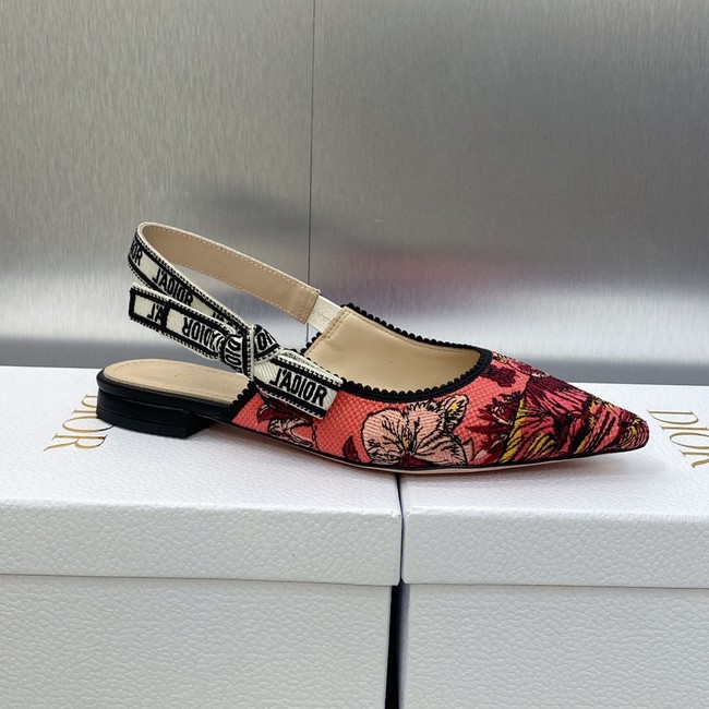 JADIOR SLINGBACK FLAT Embroidered Cotton 93528-1