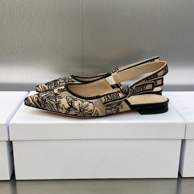 JADIOR SLINGBACK FLAT Embroidered Cotton 93528-5