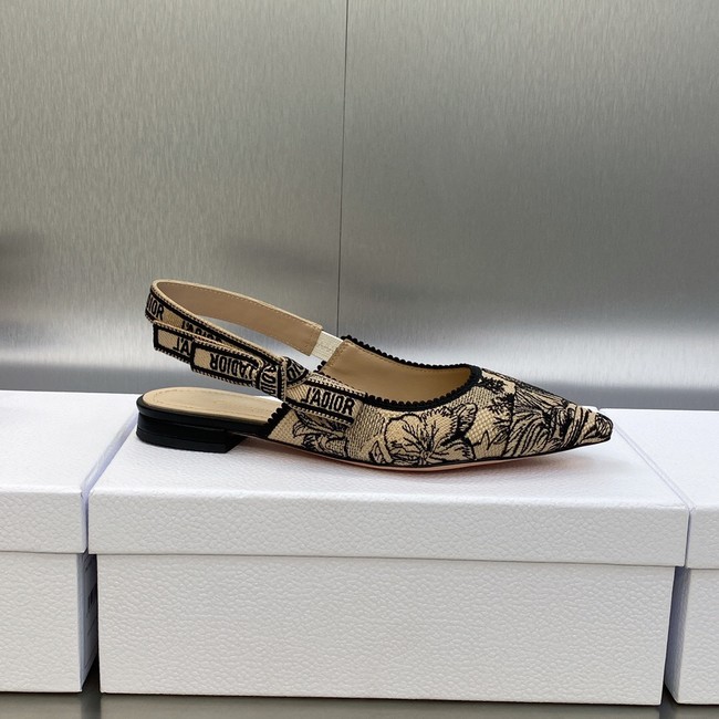 JADIOR SLINGBACK FLAT Embroidered Cotton 93528-5