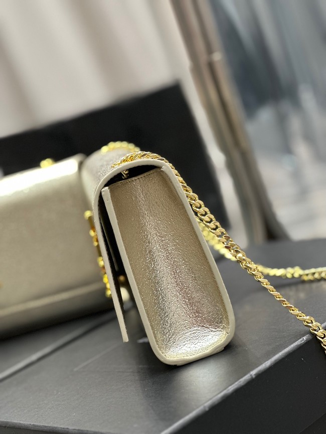 SAINT LAURENT KATE CHAIN WALLET 742833 Light gold