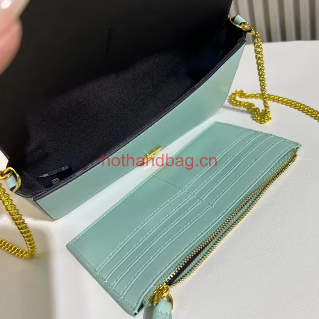 Fendi small smooth leather bag F1225 sky blue