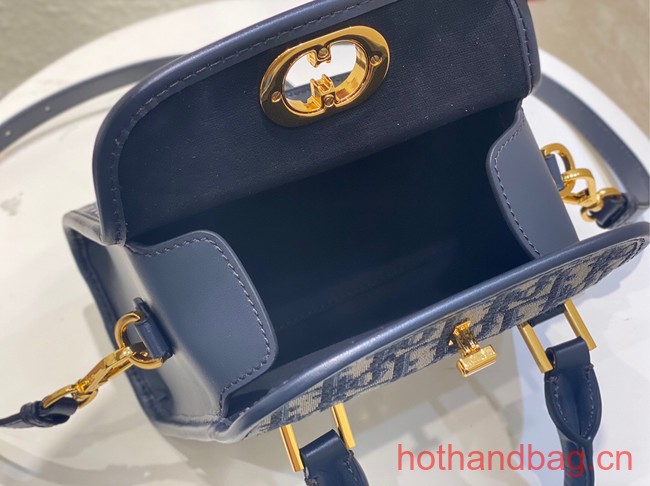 DIOR MEDIUM BOSTON BAG Box Oblique Jacquard M8675 blue