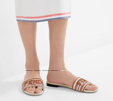 Fendi Signature canvas slides 93662-1