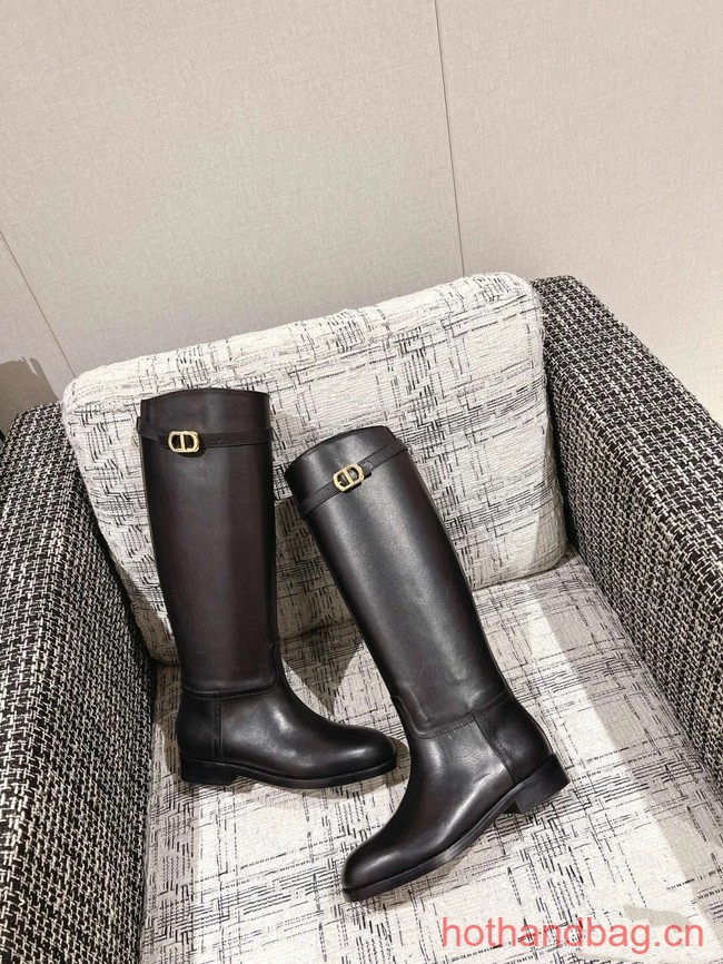 DIOR EDGY HEELED BOOT Calfskin 93671-2