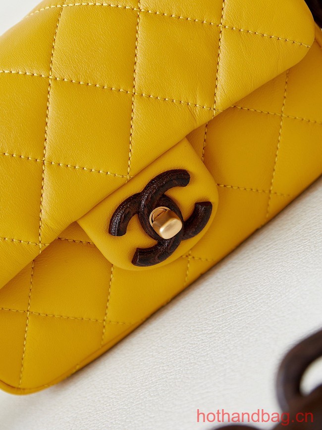 Chanel MINI FLAP BAG AS4165 Yellow