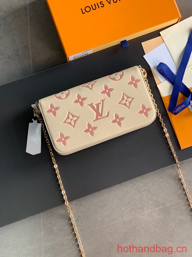 Louis Vuitton Monogram Empreinte Multi Pochette Felicie M81359 Beige