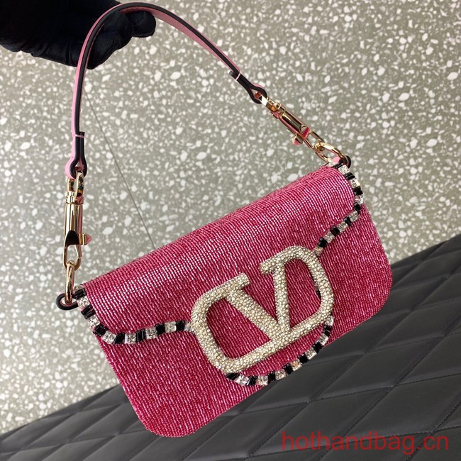 VALENTINO V-logo MINI LOCO bag beads 5032B pink