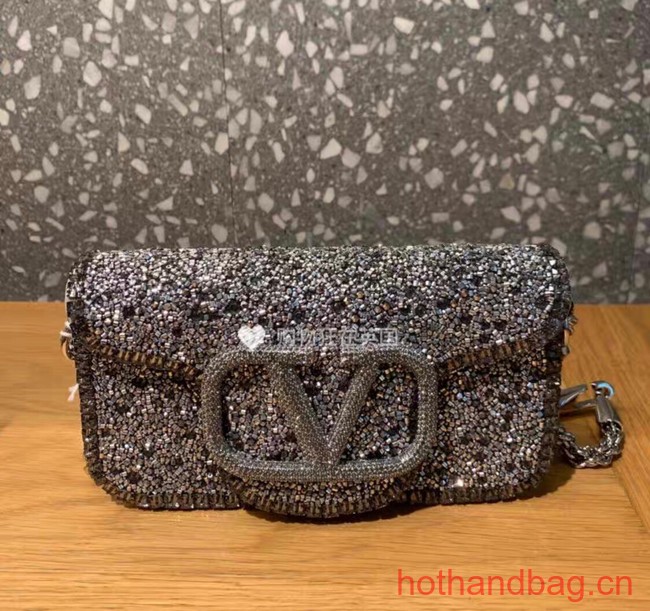 VALENTINO V-logo MINI LOCO bag 5032C Silver