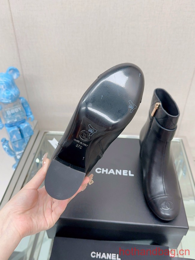 Chanel LEATHER ANKLE BOOT 93706-4