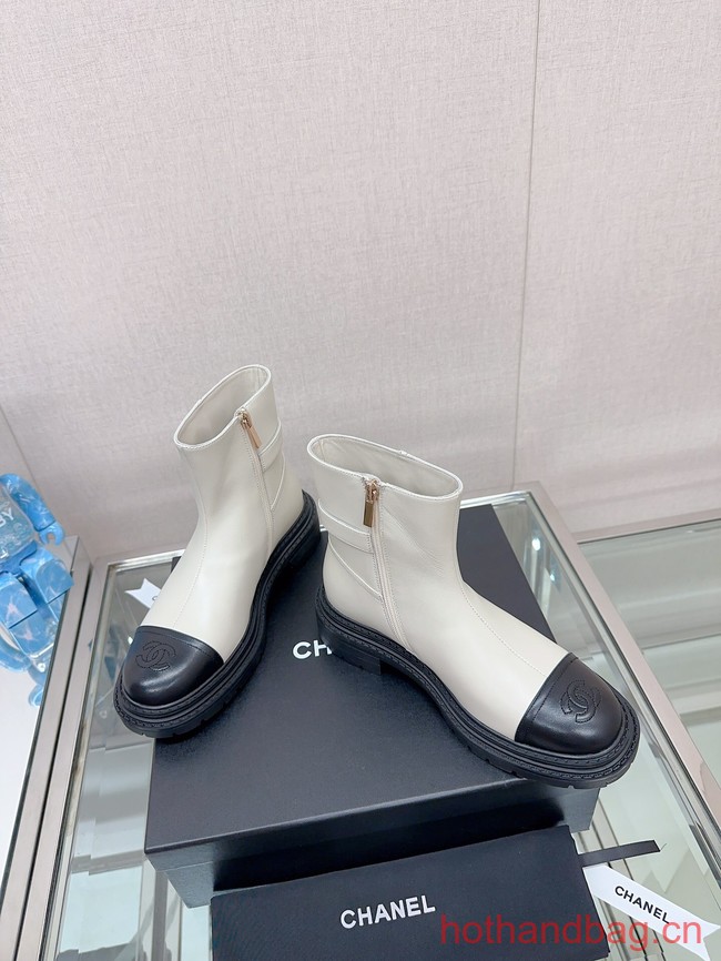 Chanel LEATHER ANKLE BOOT 93706-3