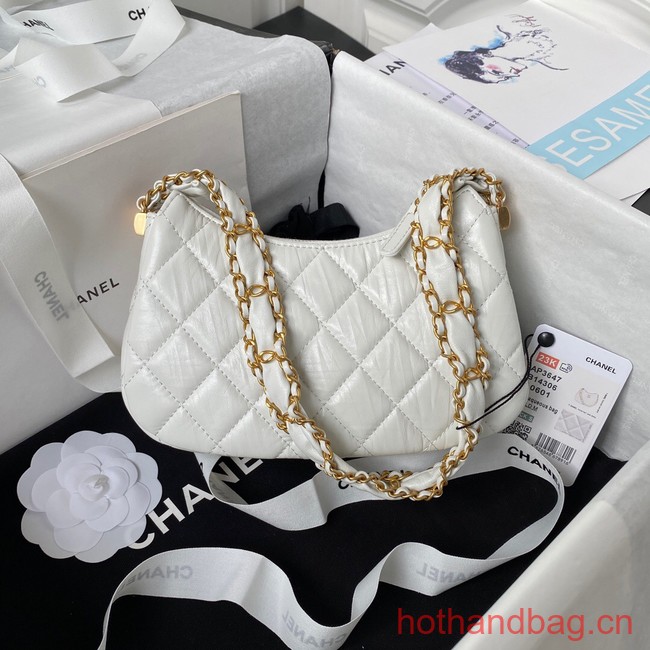 Chanel SMALL HOBO HANDBAG AP3647 white