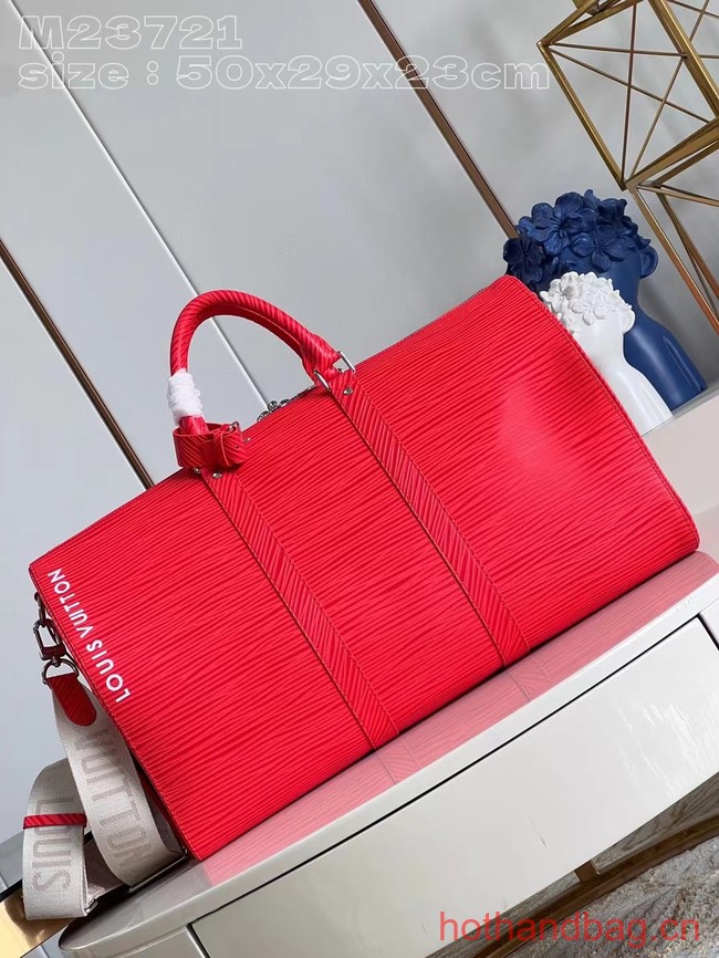 Louis Vuitton Keepall Bandouliere 50 M23721 Vermillion Red