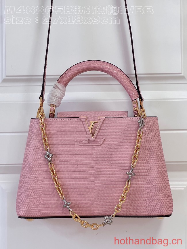 Louis Vuitton Capucines Lizard print BB M21043 pink