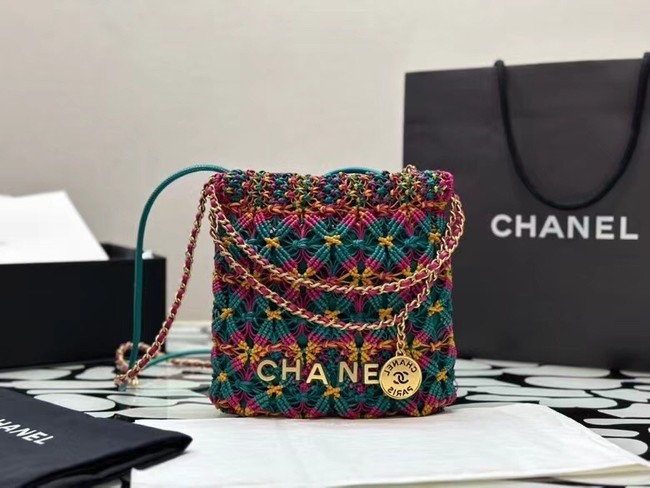 CHANEL 22 MINI HANDBAG AS3980 Rainbow